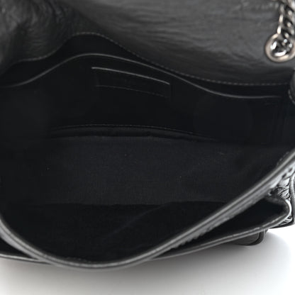Saint Laurent Crinkled Calfskin Matelasse Monogram Baby Niki Chain Satchel Storm 5 of 14
