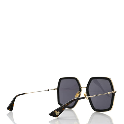 Gucci Acetate Oversize Square Frame GG0106S Sunglasses Black 4 of 7