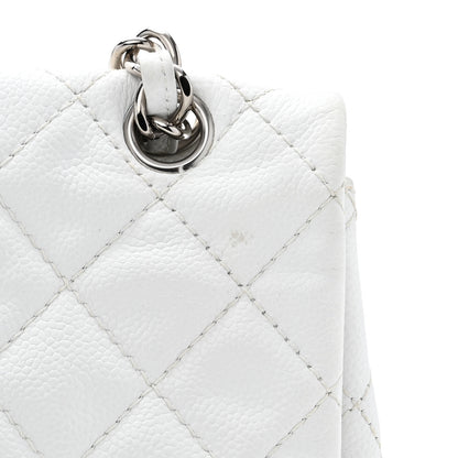Chanel Caviar Quilted Maxi Single Flap White 12 of 13