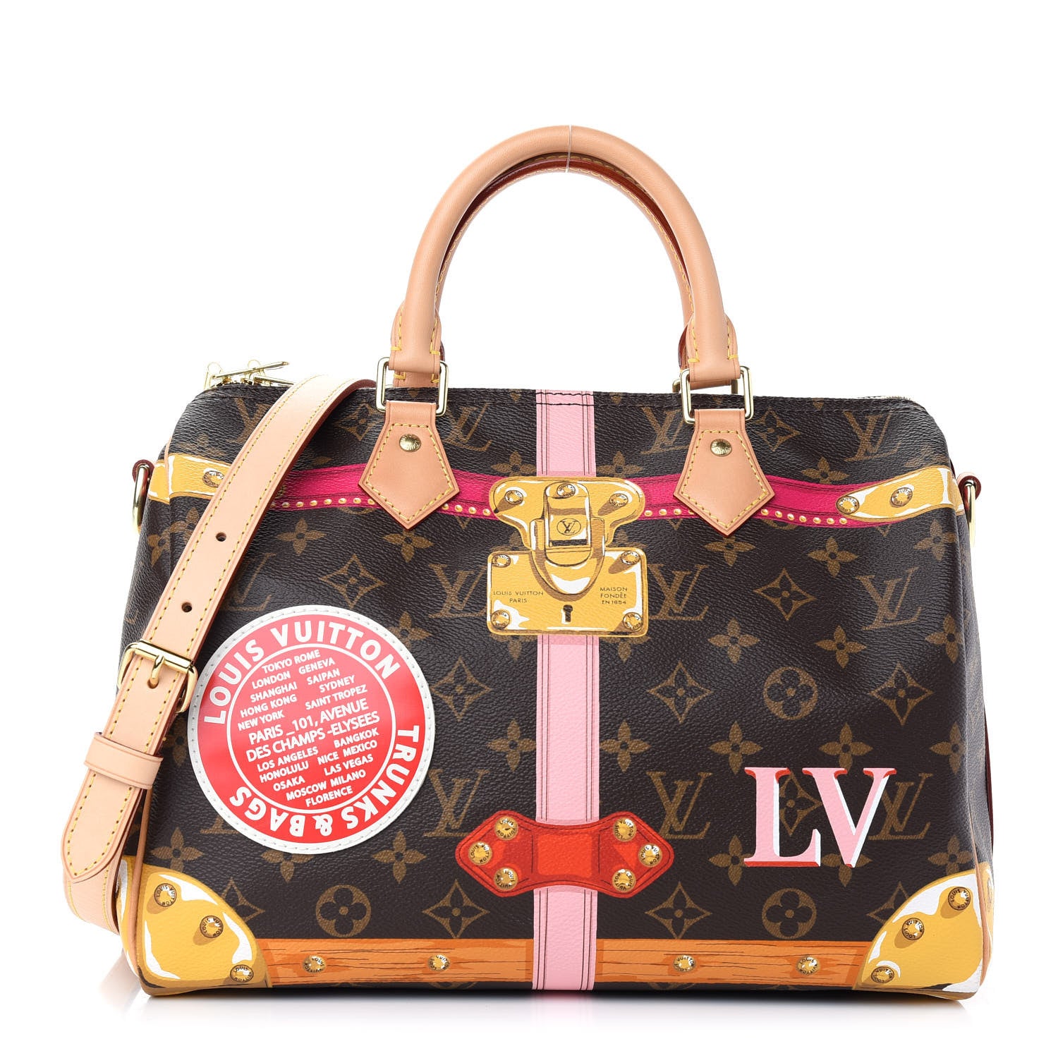 Louis Vuitton Monogram Summer Trunks Speedy Bandouliere 30 1 of 10