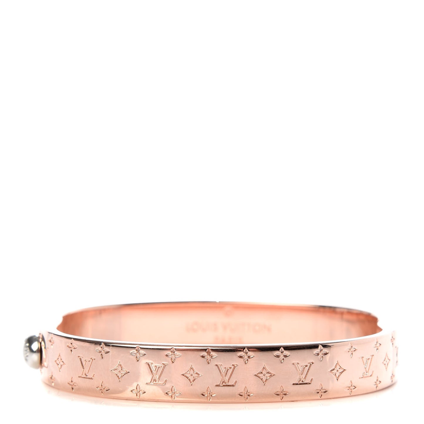 Brass Monogram Nanogram Cuff S Pink Gold