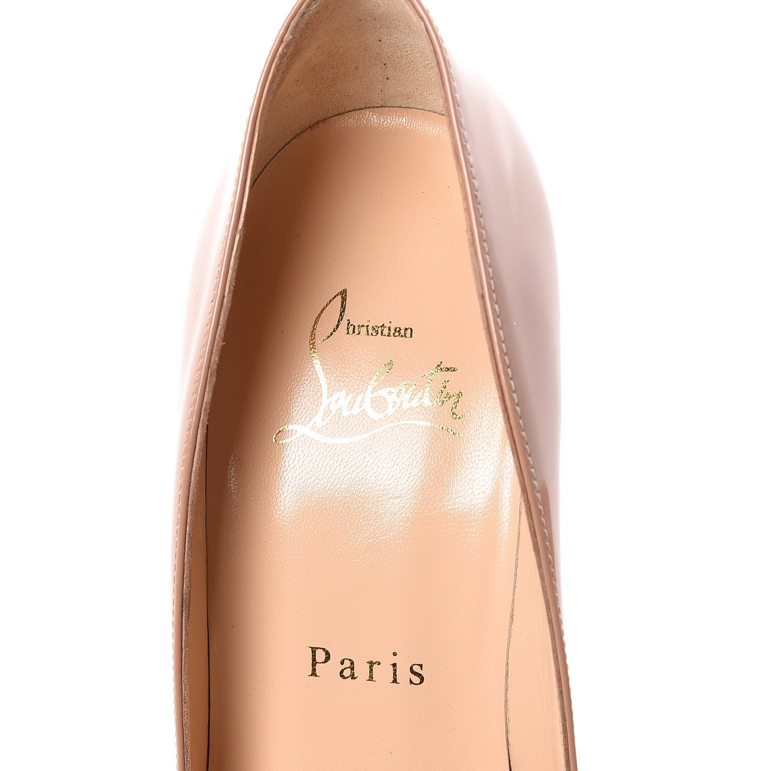 Christian Louboutin Patent Ron Ron 100 Pumps 36 Nude 10 of 10