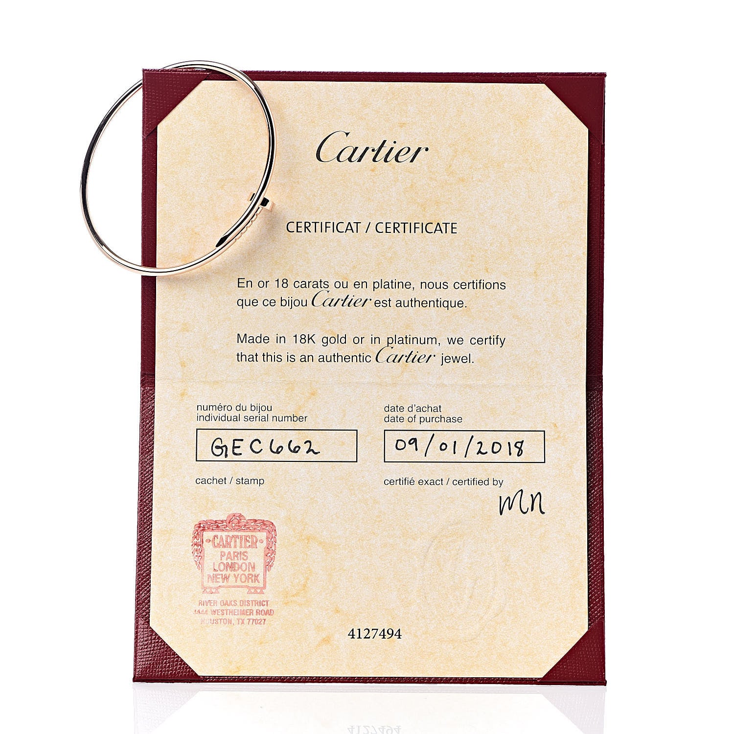 Cartier 18K Pink Gold Small Juste Un Clou Bracelet 16 5 of 5