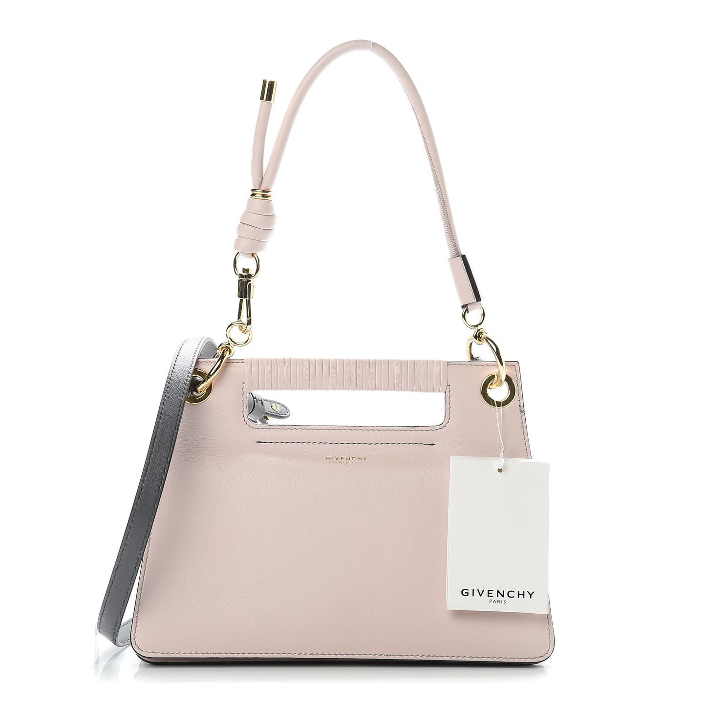 Calfskin Small Whip Top Handle Crossbody Pale Pink