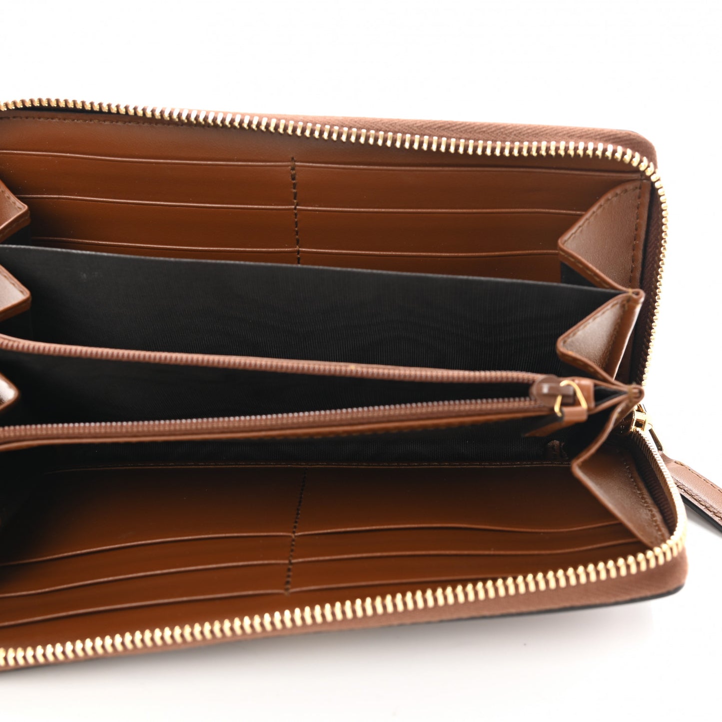 Plutone Calfskin Logo Zip Around Wallet Cuir