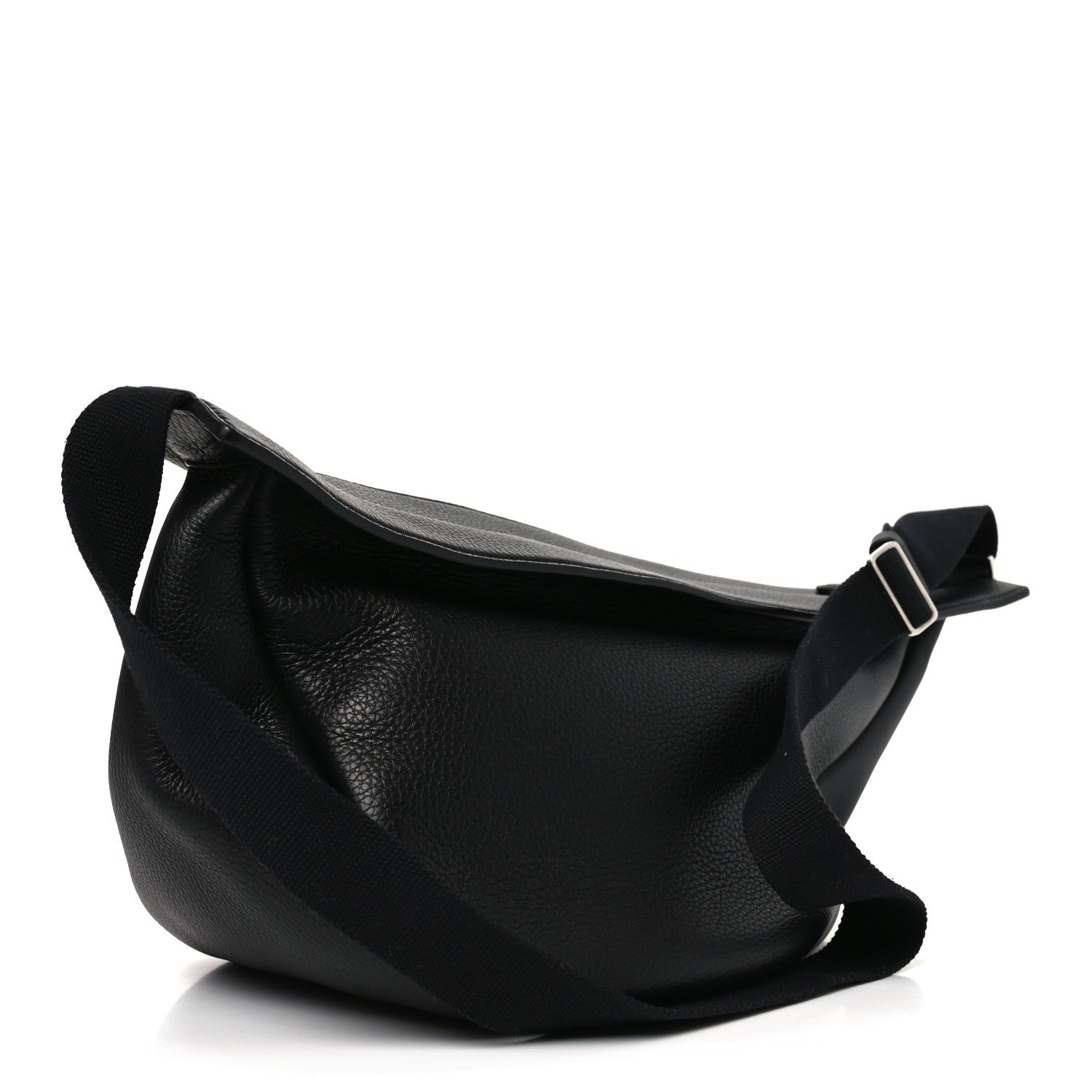The Row Grained Calfskin Large Slouchy Banana Bag Black 4 of 19