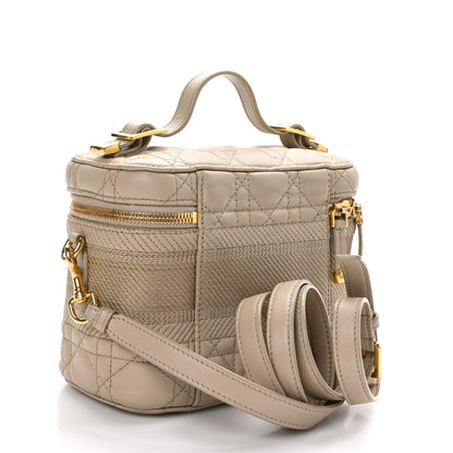 Christian Dior Lambskin Cannage Small Diortravel Vanity Case Light Beige 3 of 11