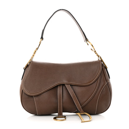 Christian Dior Calfskin Double Saddle Bag Brown 1 of 13