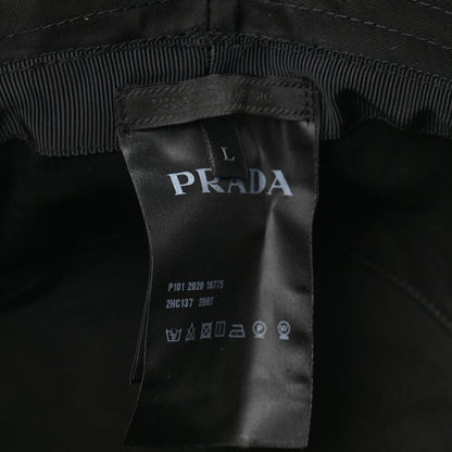 Prada Re-Nylon Rubber Logo Mens Bucket Hat L Black 7 of 7