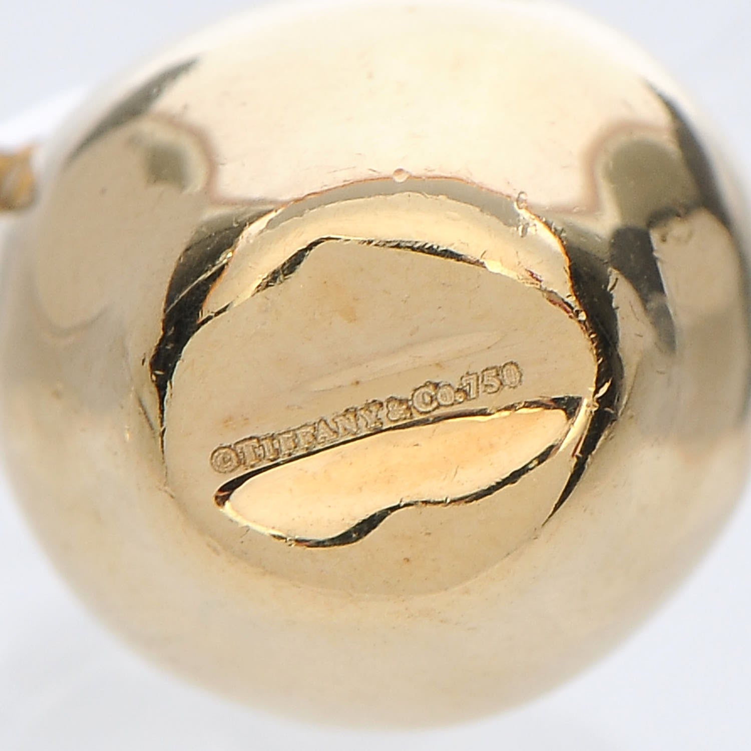 Tiffany 18K Yellow Gold Diamond Apple Charm 3 of 5