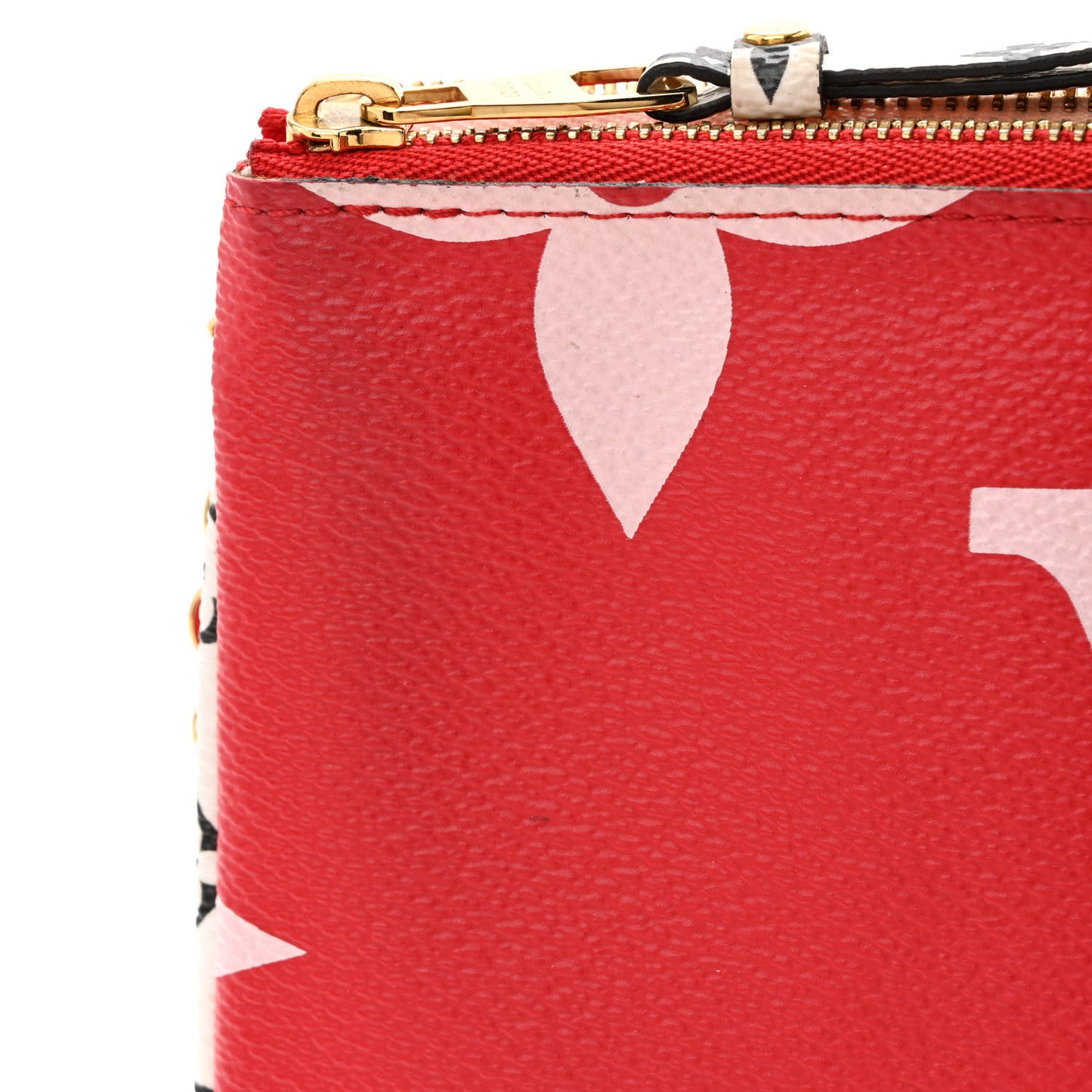 Monogram Giant Double Zip Pochette Rouge