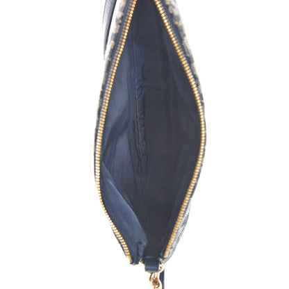 Christian Dior Monogram Mini Saddle Pochette Navy 5 of 7