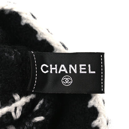 Chanel Cashmere Blend CC Gloves Black White 3 of 4