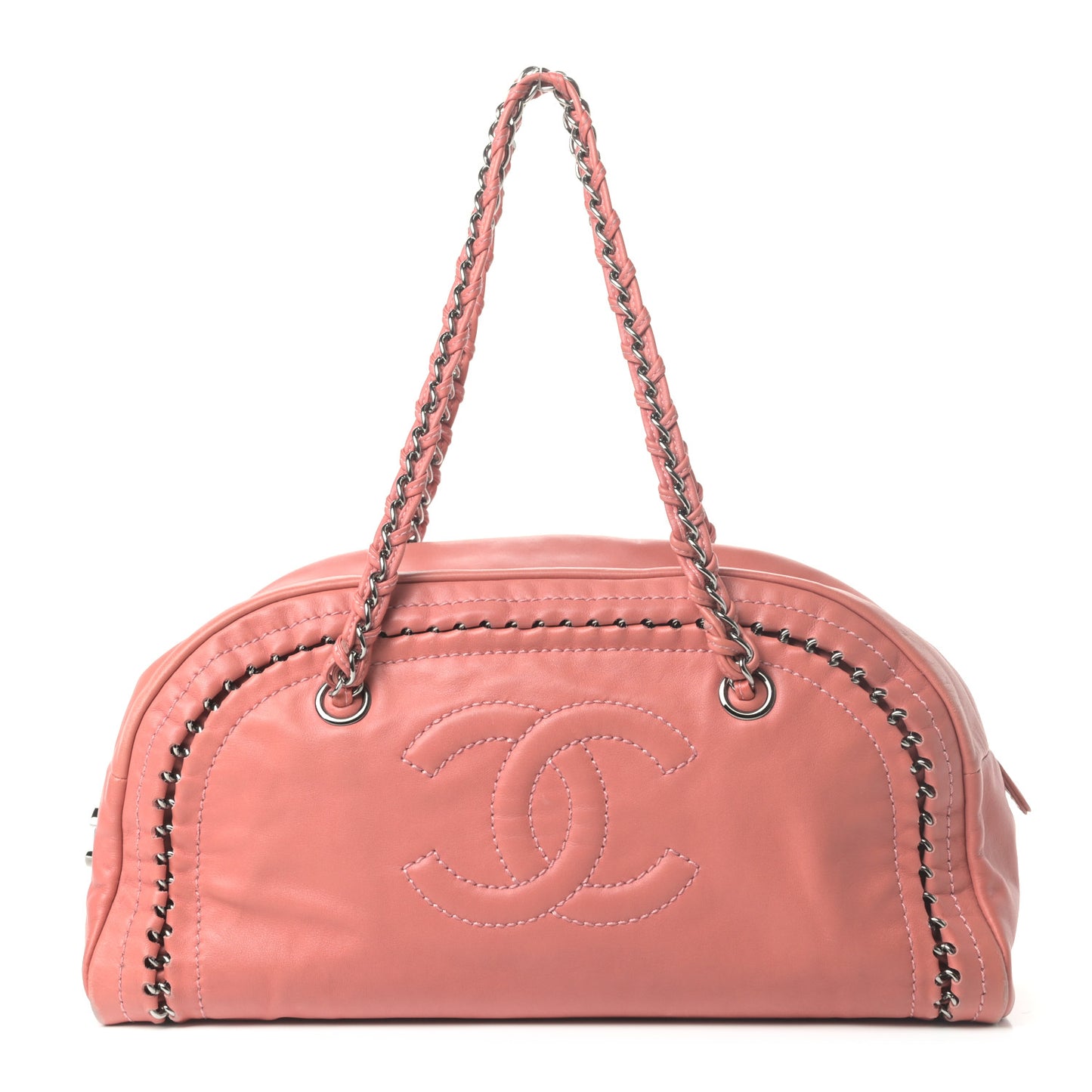 Smooth Calfskin Medium Luxe Ligne Bowler Pink
