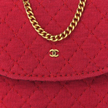 Chanel Jersey Quilted Micro Flap Bag Red 7 of 11