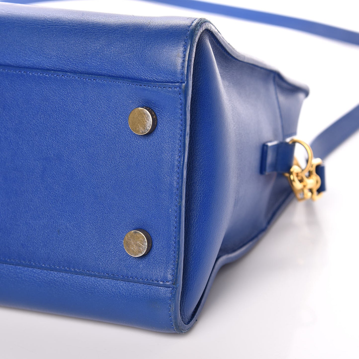 Calfskin Small Monogram Cabas Blue Majorelle