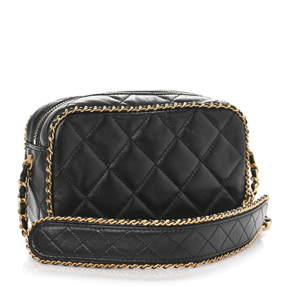 Chanel Lambskin Quilted Chain CC Mini Camera Case Black 3 of 11