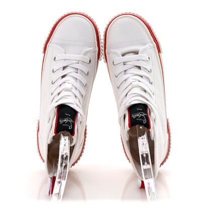 Christian Louboutin Olona Canvas Womens Pedro Flat Sneakers 38 White 2 of 8