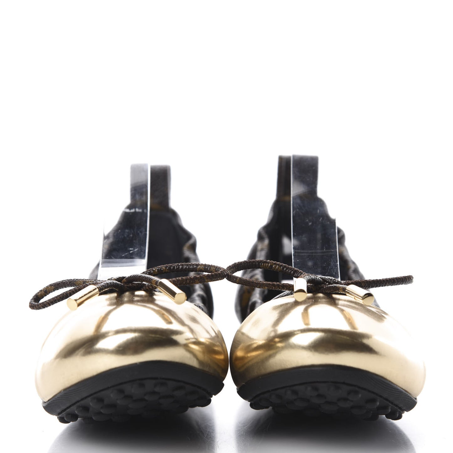 Monogram Flirty Ballet Flats 36 Gold