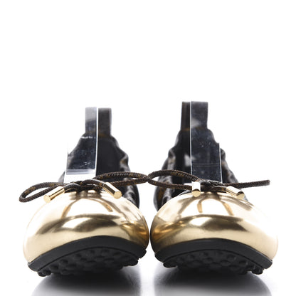 Louis Vuitton Monogram Flirty Ballet Flats 36 Gold 2 of 12