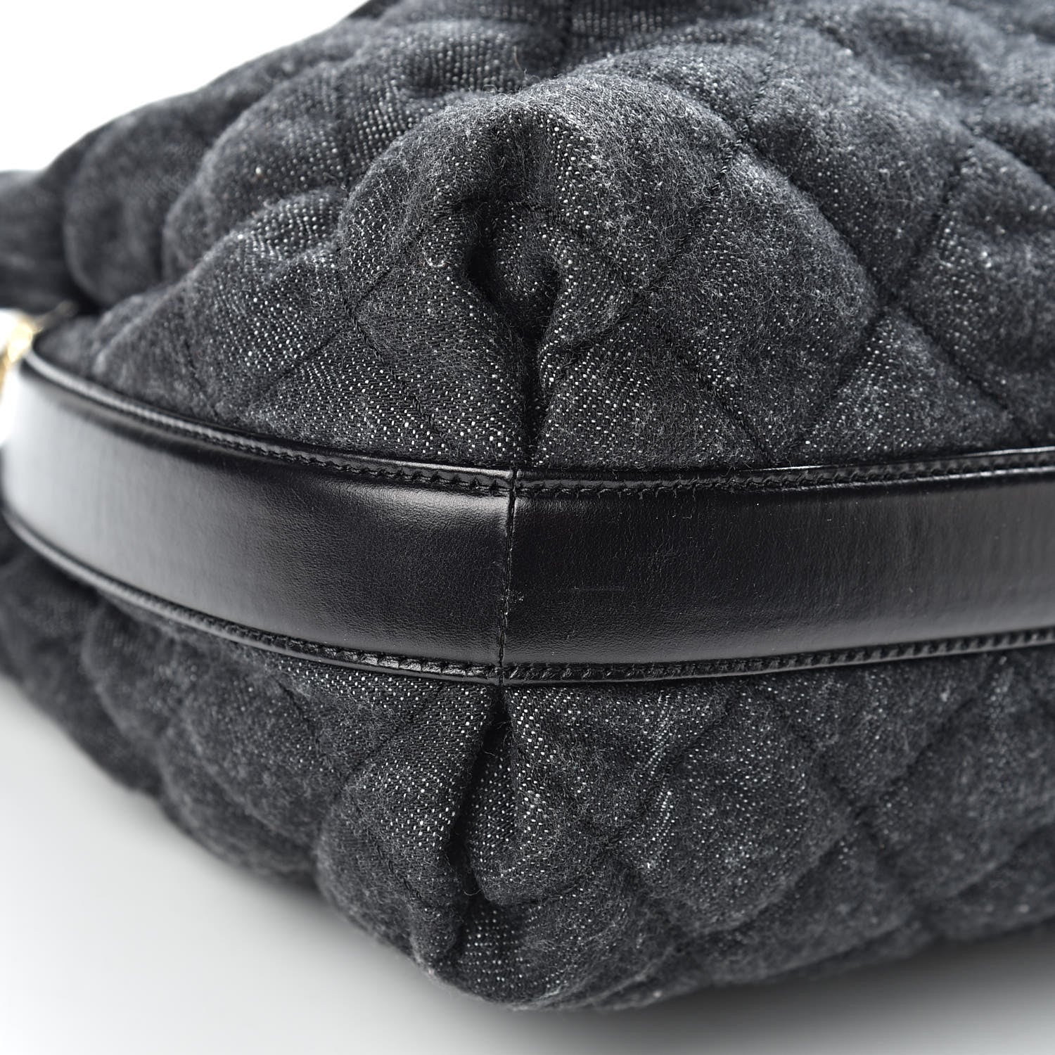 Chanel Denim Calfskin Quilted Tote Black 10 of 11