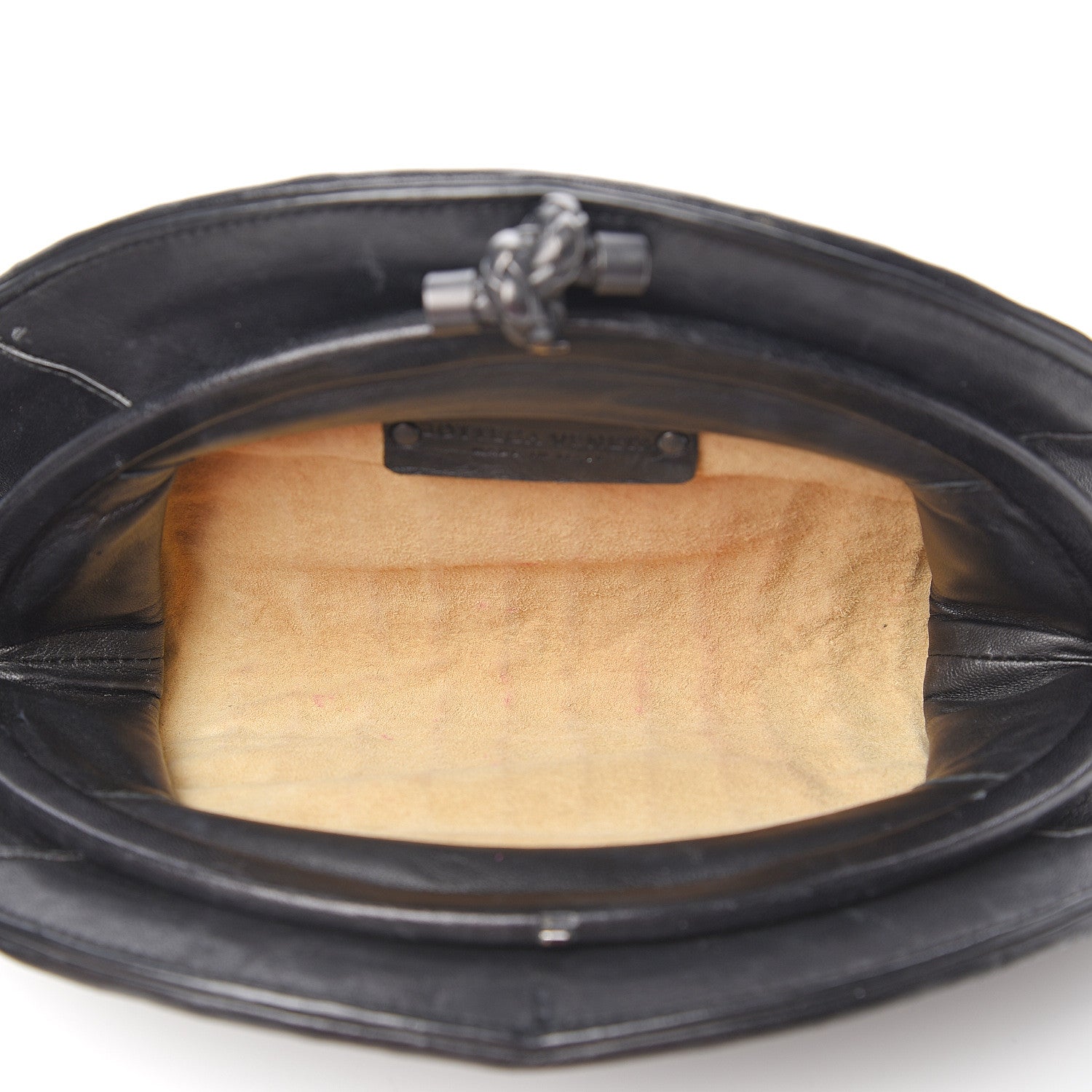 Bottega Veneta Calfskin Intrecciato Knot Clutch Black 4 of 9