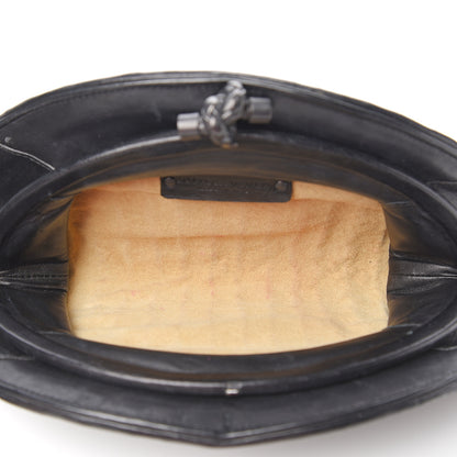 Bottega Veneta Calfskin Intrecciato Knot Clutch Black 4 of 9