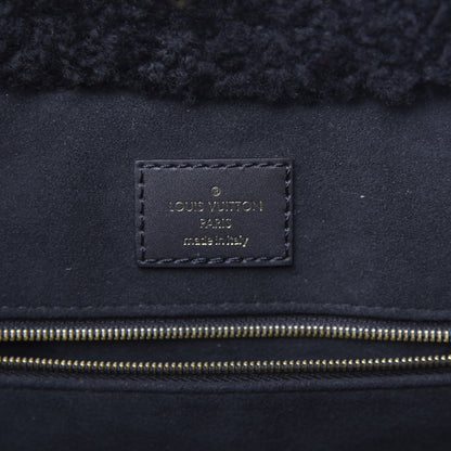 Louis Vuitton Shearling Monogram Giant Teddy Onthego GM Black Red 5 of 8