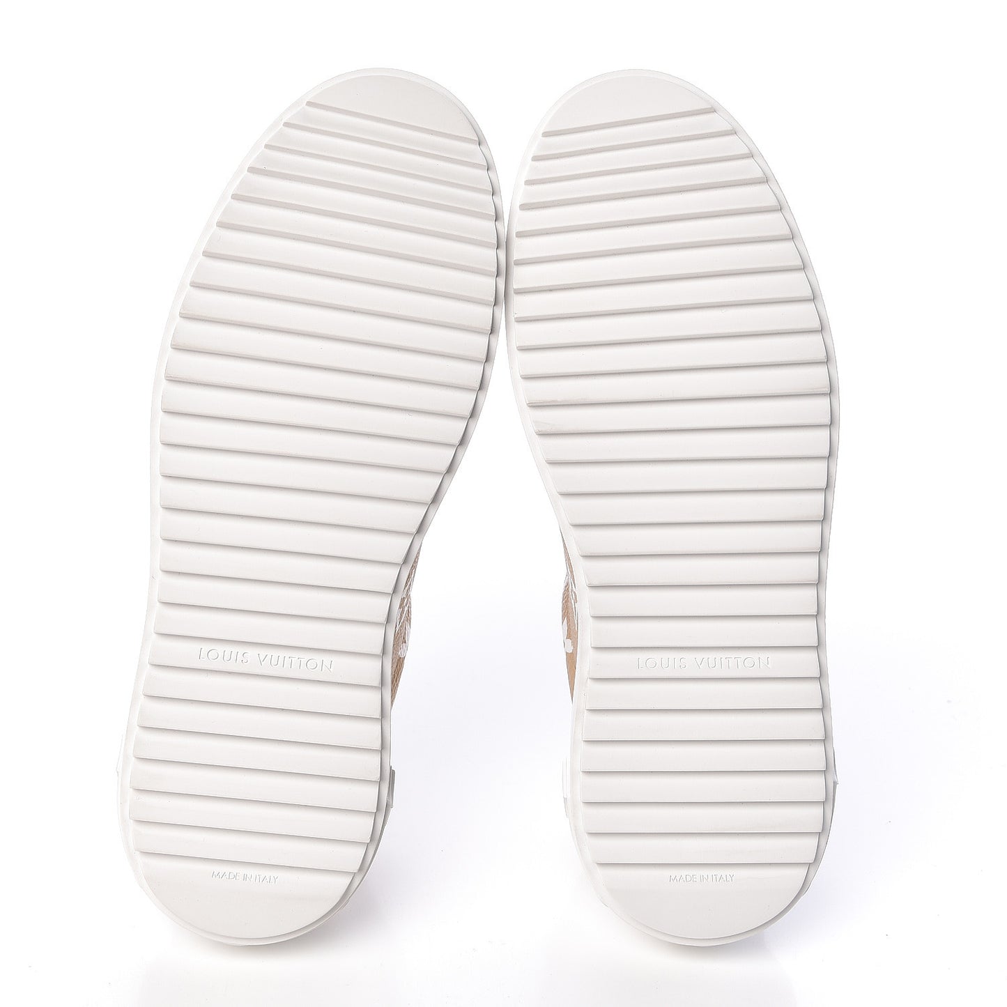 Monogram Giant Time Out Sneakers 38 Kaki White Beige