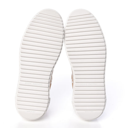Louis Vuitton Monogram Giant Time Out Sneakers 38 Kaki White Beige 9 of 10