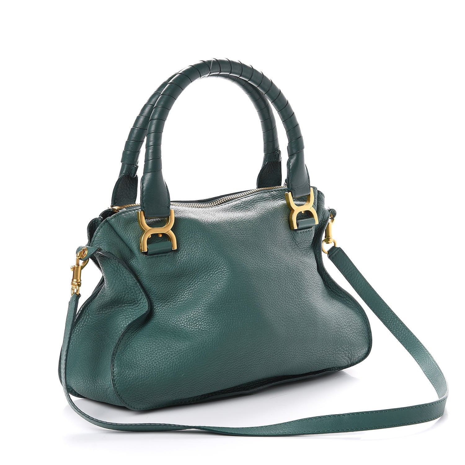 Chloe Calfskin Medium Marcie Satchel Emerald 2 of 10