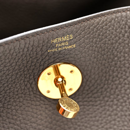 Hermes Taurillon Clemence Lindy 26 Etain 6 of 11
