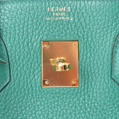 Hermes Taurillon Clemence Birkin 35 Vert Vertigo 14 of 35