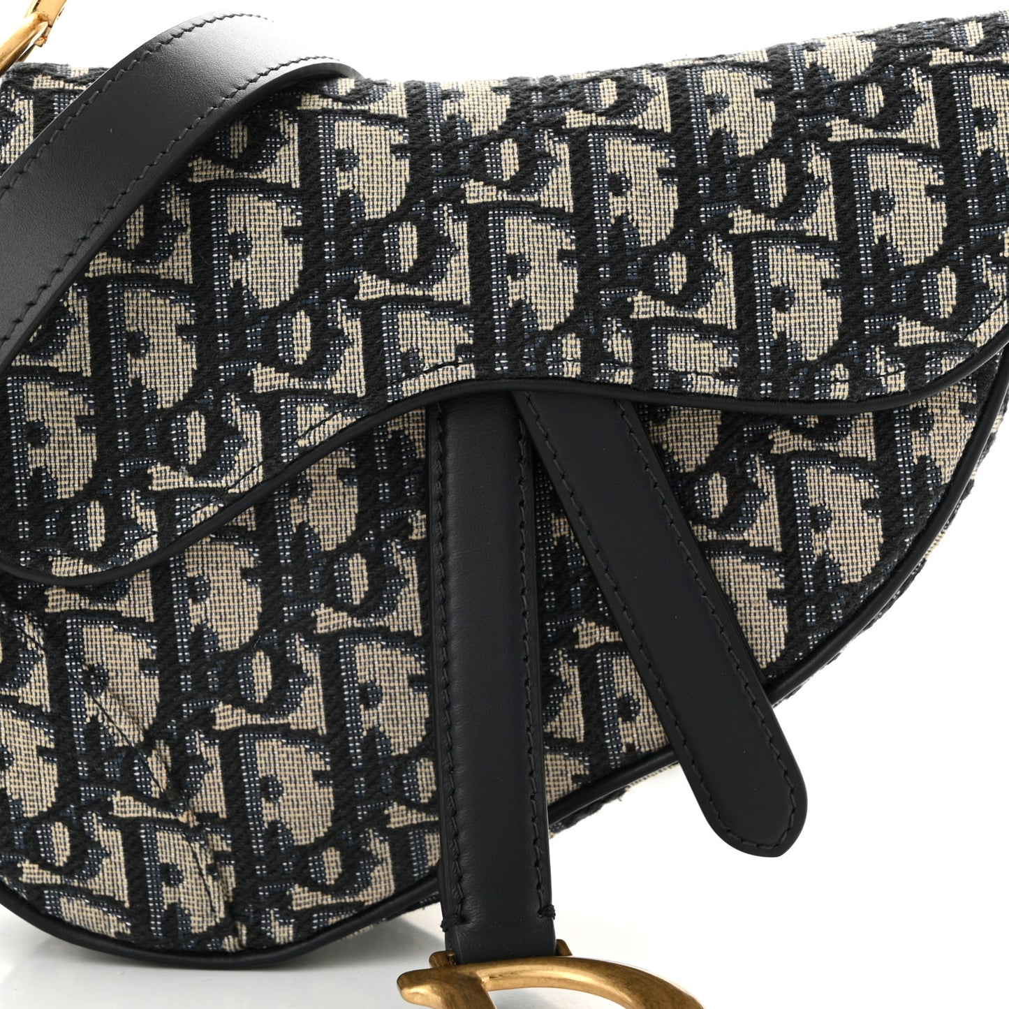 Oblique Mini Saddle Bag With Strap Blue