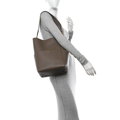 Celine Soft Grained Calfskin Sangle Bucket Bag Taupe 2 of 11