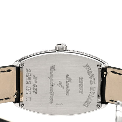 Franck Muller 18K White Gold Alligator Diamond Pave Bezel 29mm Cintree Curvex Automatic Watch 2850SCD 4 of 5