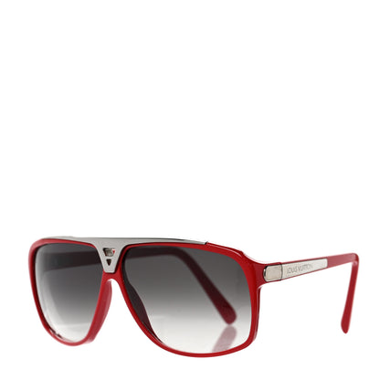 Louis Vuitton Acetate Evidence Sunglasses Z0286E Red 1 of 8
