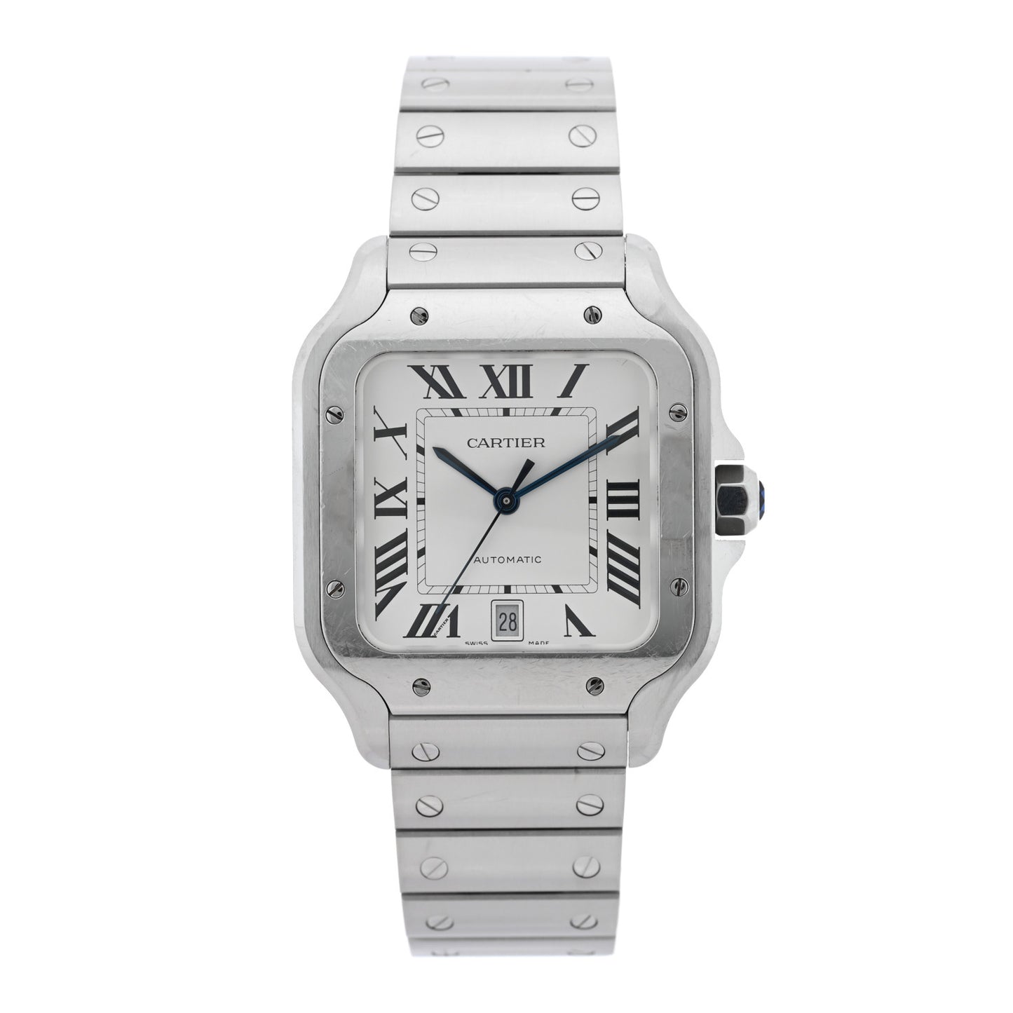 Stainless Steel 39.8mm Santos De Cartier Automatic Watch