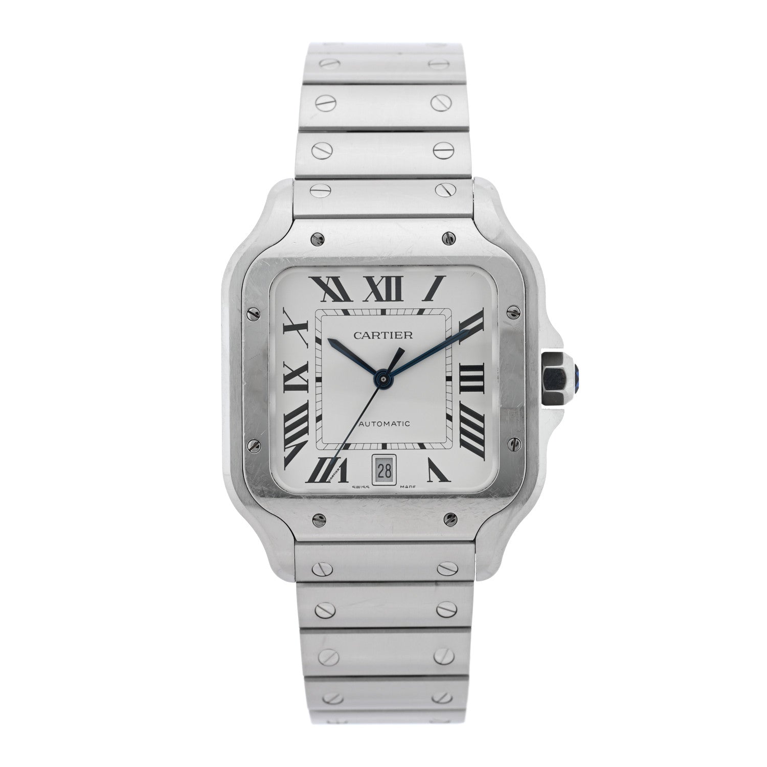 Cartier Stainless Steel 39.8mm Santos De Cartier Automatic Watch 1 of 6