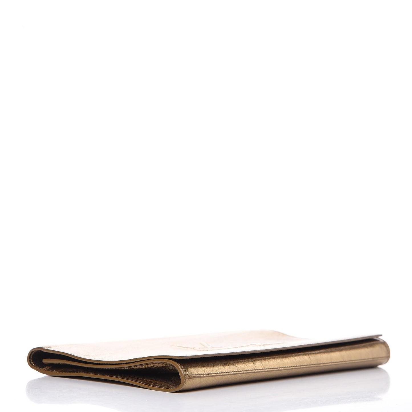 Metallic Calfskin Monogram Large Belle De Jour Clutch Gold