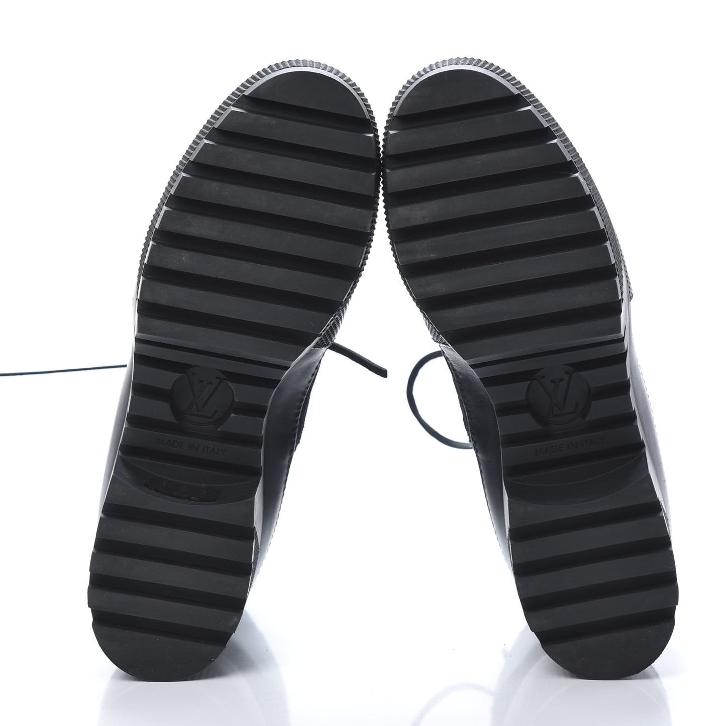 Suede Calfskin Monogram LV Black Heart Laureate Platform Desert Boots 37 Black