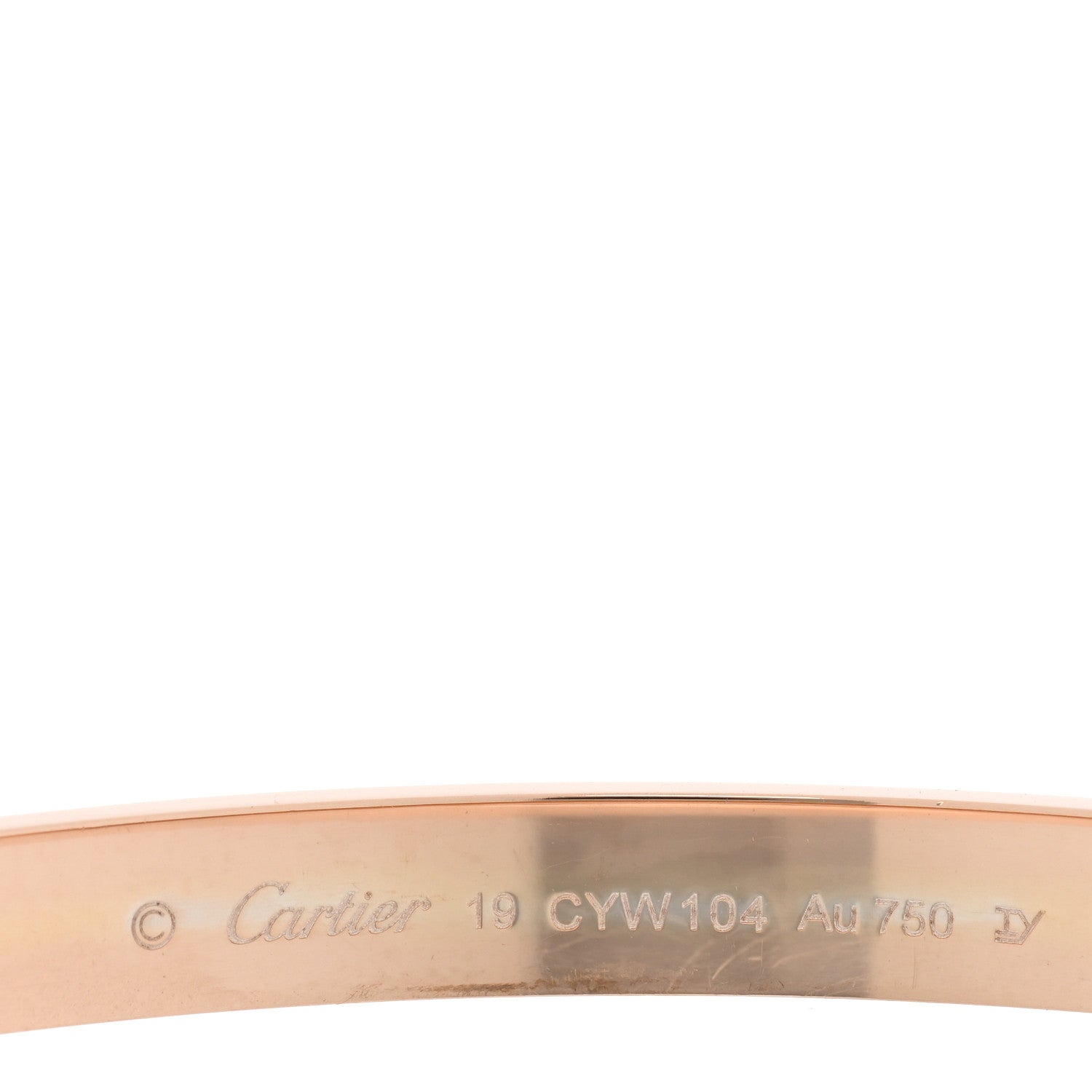 Cartier 18K Pink Gold LOVE Bracelet 19 3 of 6
