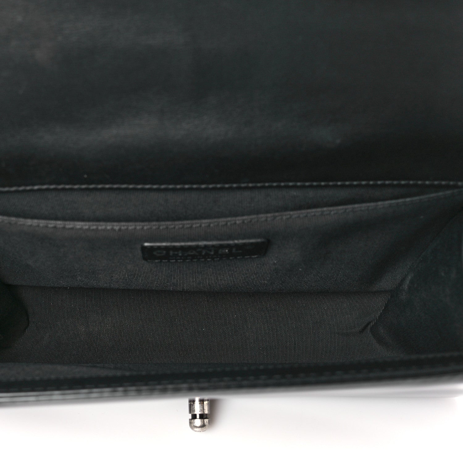 Chanel Patent Calfskin Quilted Medium Plexiglass Boy Flap Black 5 of 11