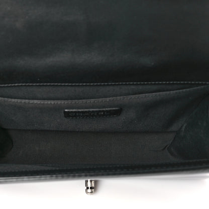 Chanel Patent Calfskin Quilted Medium Plexiglass Boy Flap Black 5 of 11
