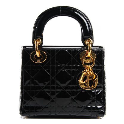 Christian Dior Patent Cannage Mini Lady Dior Black 1 of 8