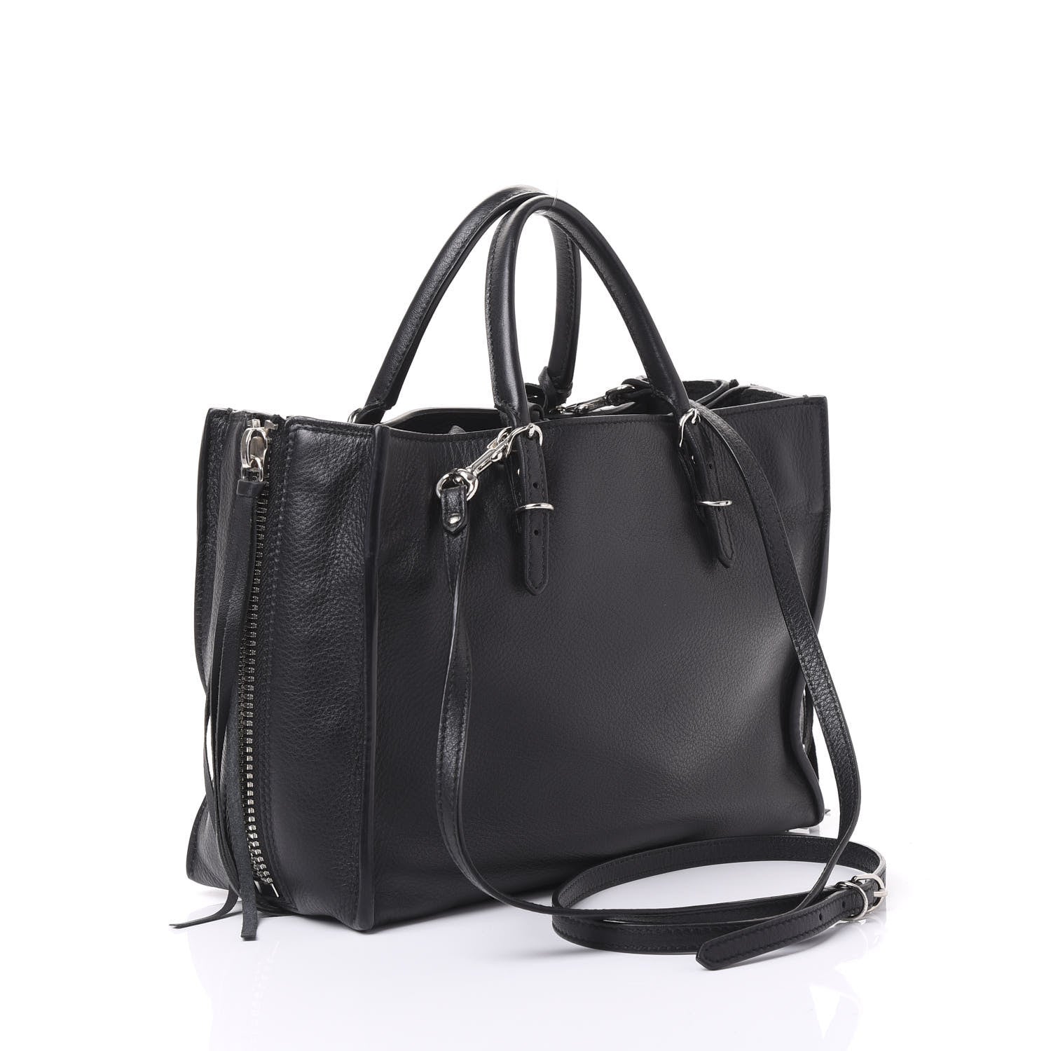Balenciaga Veau Papier A6 Zip Around Tote Black 3 of 10