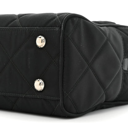 Prada Nylon Tessuto Impuntu Quilted Shoulder Bag Black 7 of 12