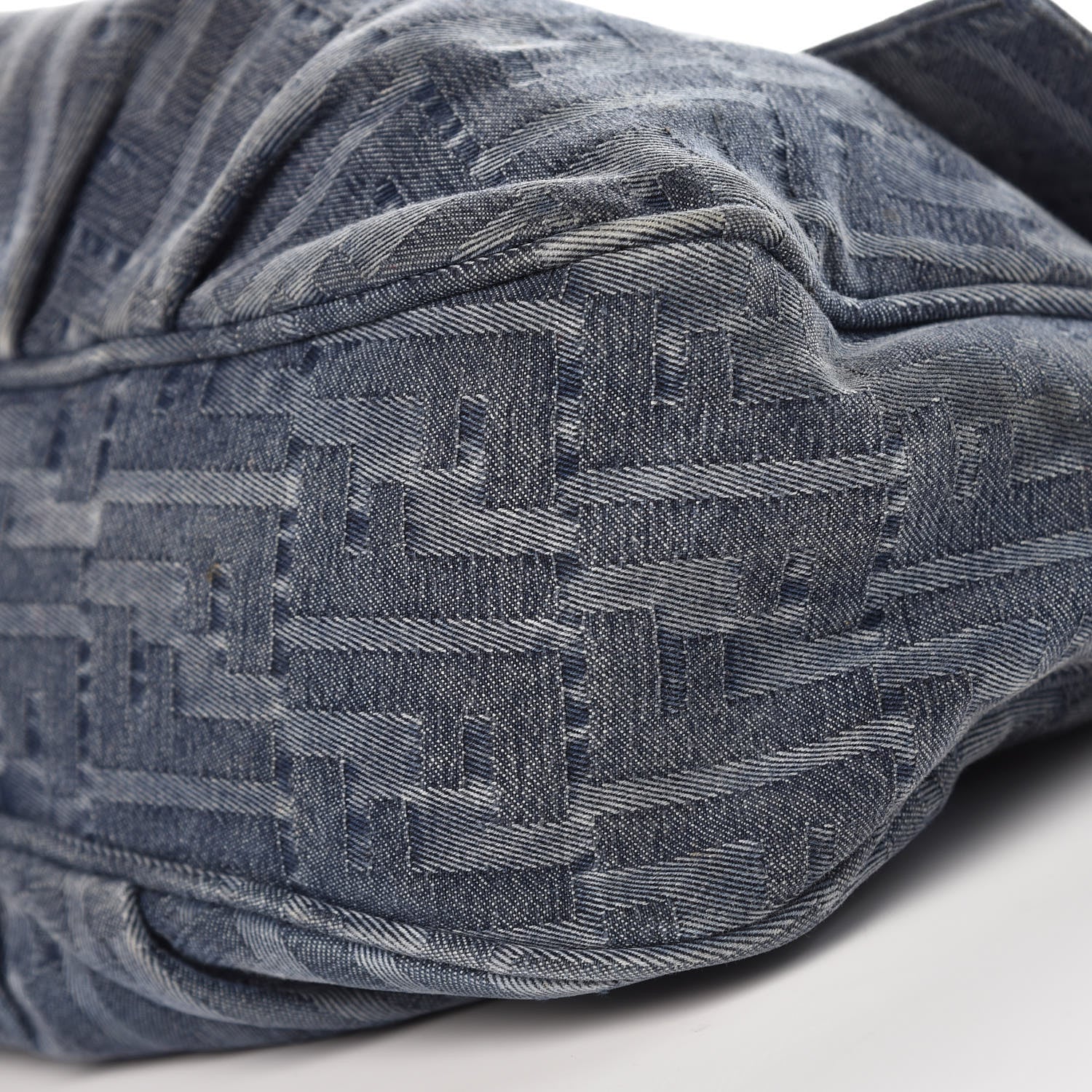 Fendi Denim Zucca Mia Shoulder Flap Blue 9 of 11