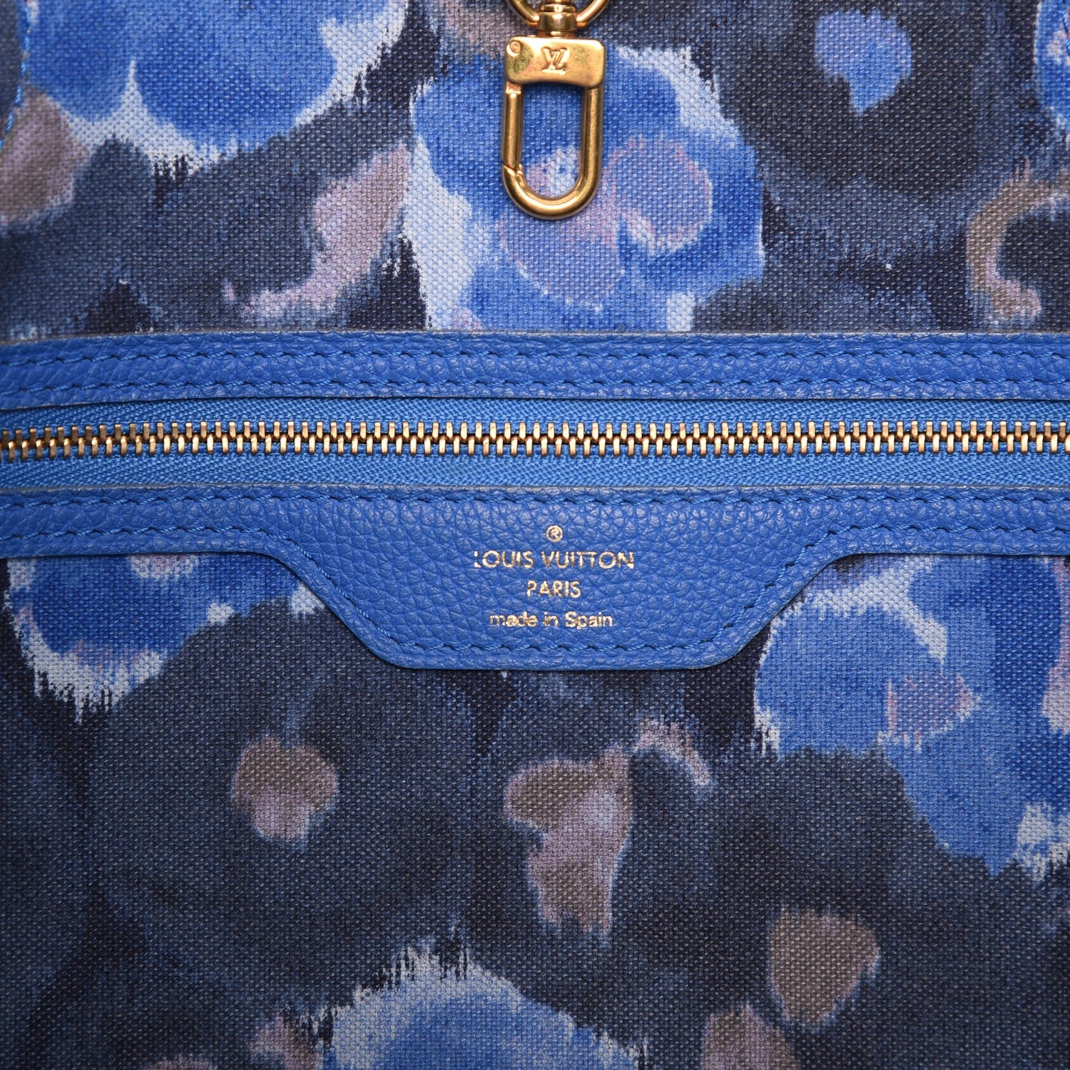 Louis Vuitton Monogram Articles de Voyage Ikat Neverfull MM Grand Blue 6 of 24