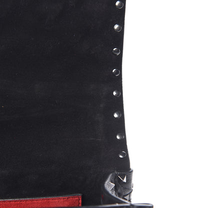 Valentino Garavani Craquele Nappa Large Rockstud Spike Shoulder Bag Black 10 of 10